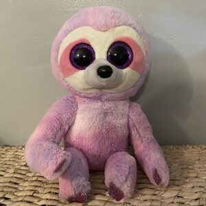 TY Beanie Boos 10" DREAMY Purple Sloth Plush Stuffed Animal Toy Sleepy Slow